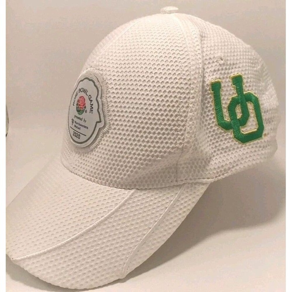 Rose Bowl NCAA 2020 Exclusive Game Day Issue White Strapback Cap ORE Vs. WIS